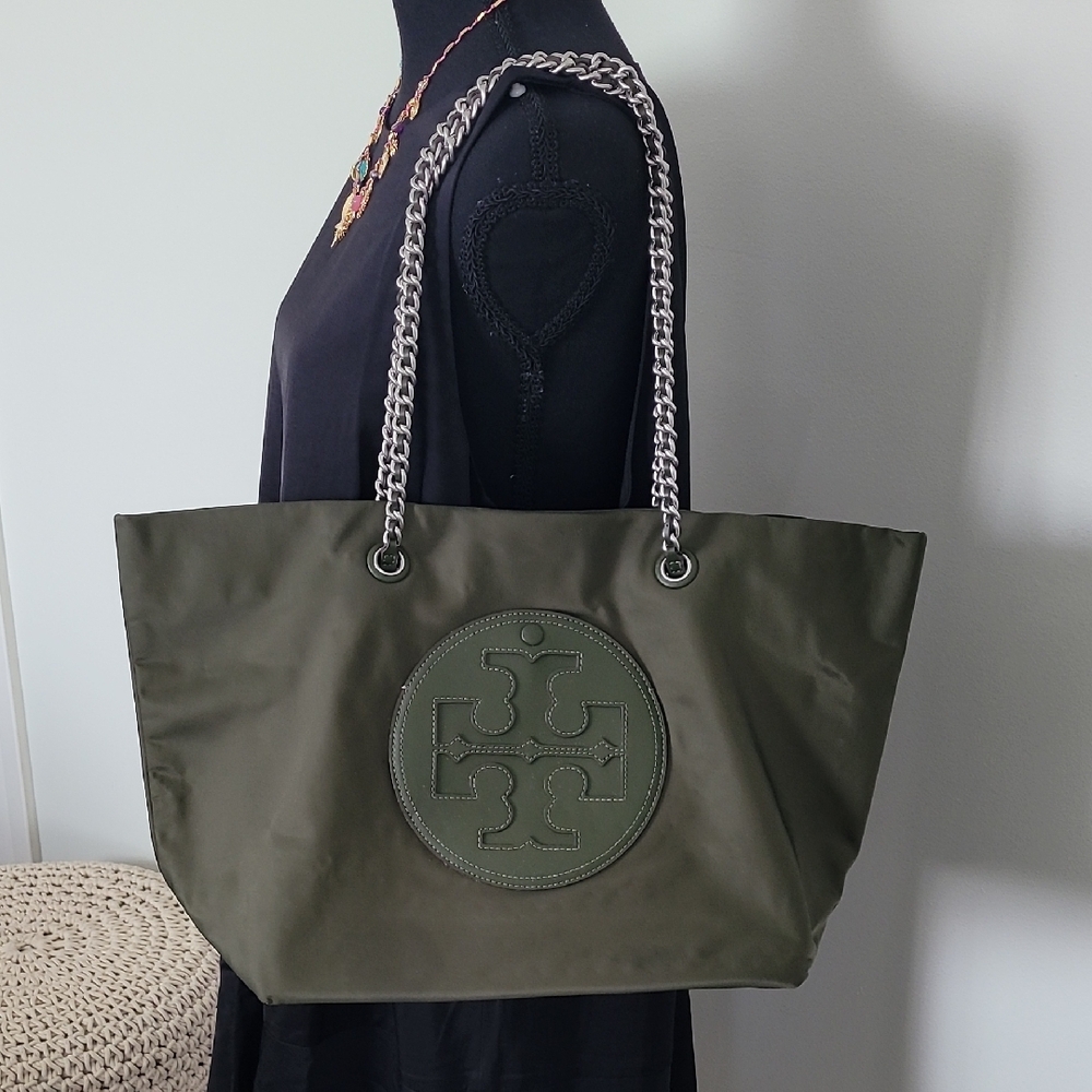 Tory Burch Olive Green Tote Bag